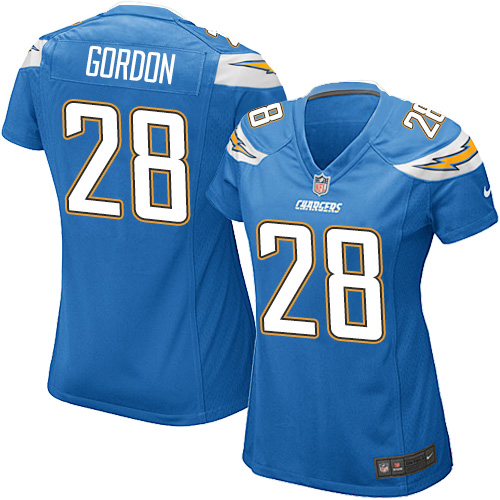 Women's Game Melvin Gordon Nike Jersey Electric Blue Alternate - #28 NFL Los Angeles Chargers